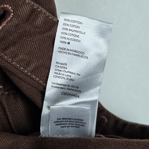 We The Free 100% Cotton Boho Womens Short Sleeve Brown Denim Button Jumpsuit - Picture 4 of 6